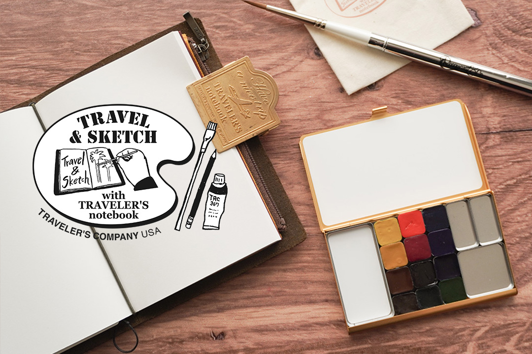 Compact collapsible Watercolor Travel Brush perfect for Urban Sketching
