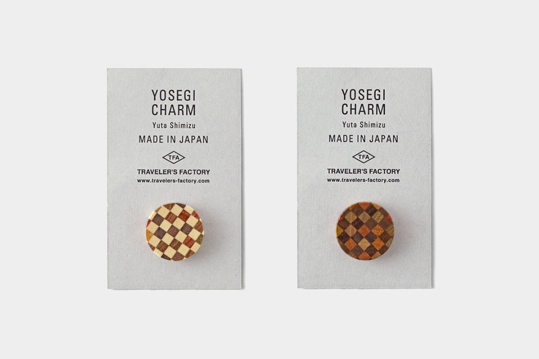 YOSEGI CHARM in original and Dark Brown color.