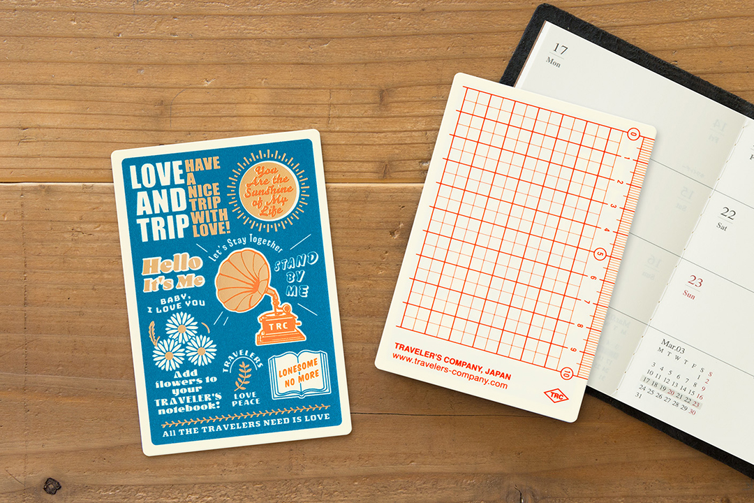 Using LOVE AND TRIP Plastic Sheet with the 2025 DIARY notebooks.