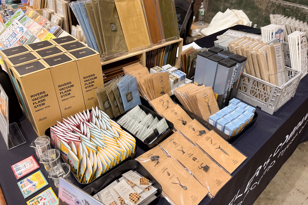 Close-up of the products sold at the TRC USA booth at Stationery Fest.