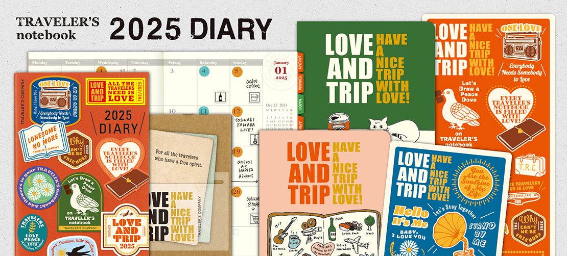 2025 DIARY theme is LOVE AND TRIP.