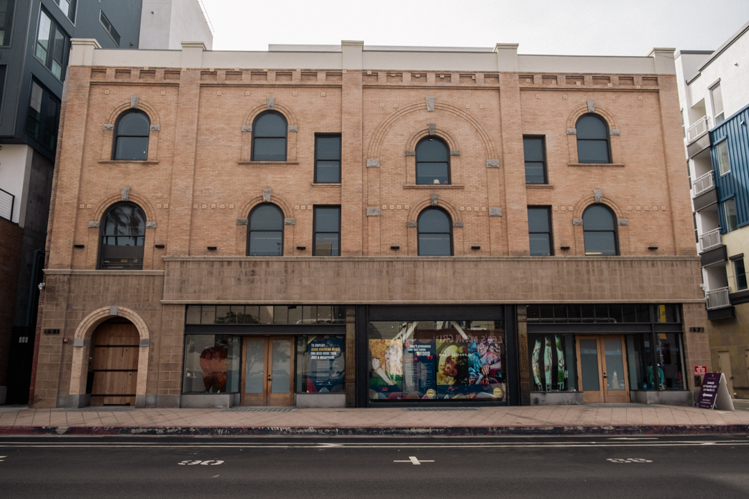 The front façade of the Intertrend building in Long Beach.