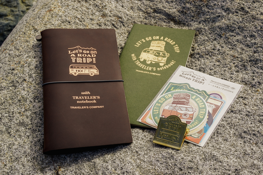 TRAVELER'S notebook USA Road Trip limited edition items.