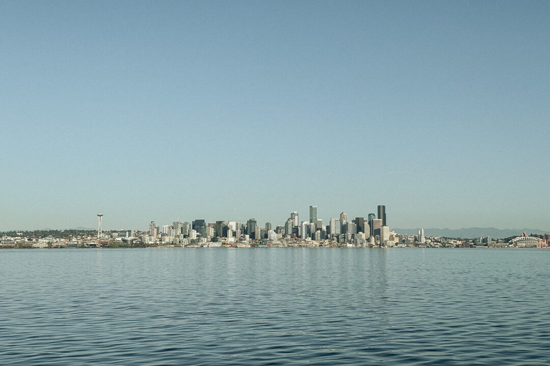 Seattle skyline seen from the ferry. 