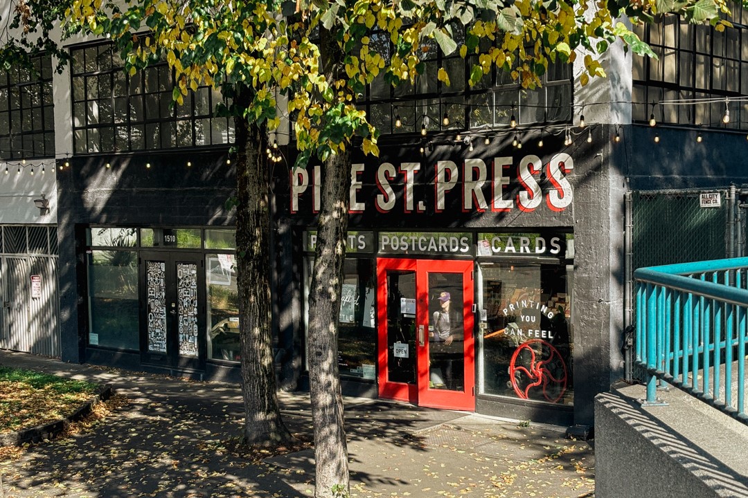 Pike Street Press hidden in Pike Place Market.