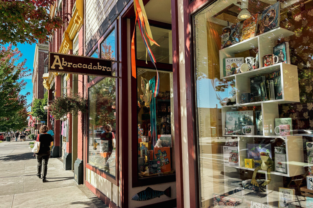 Storefront view of Abracadabra in Port Townsend.