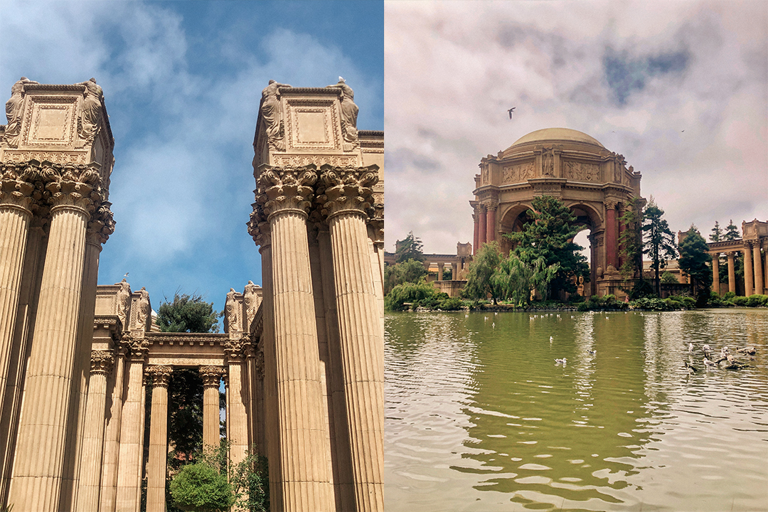 Views of the Palace of Fine Arts.