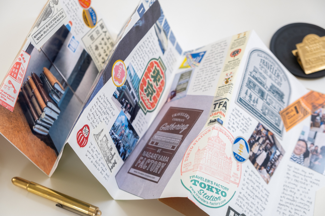 The Accordion Fold Paper is filled with pasted ephemera, paper scraps, and photos.
