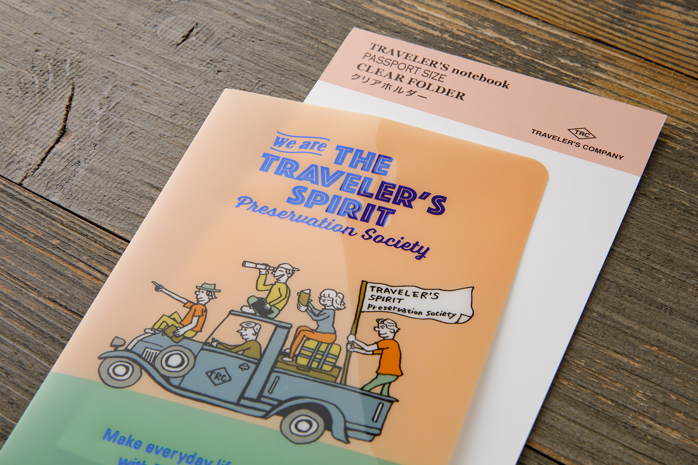 2026 DIARY Clear Folder in Passport Size in the theme of TRAVELER'S SPIRIT.