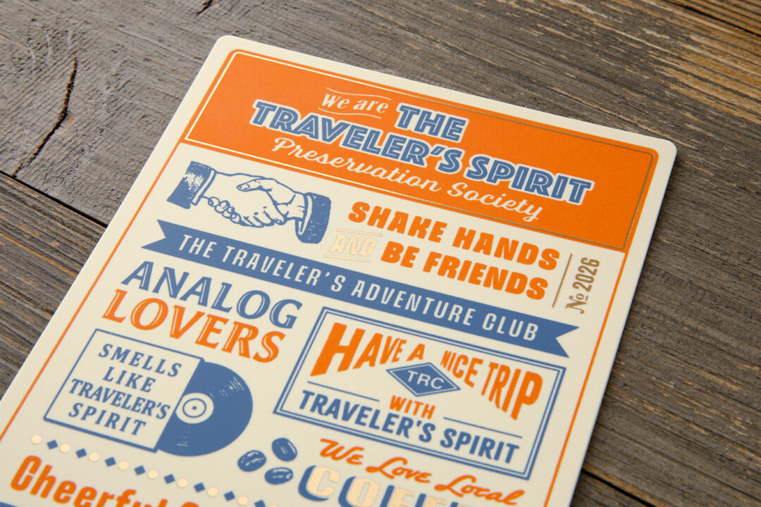 2026 DIARY Plastic Sheet Regular Size in the theme of TRAVELER'S SPIRIT.