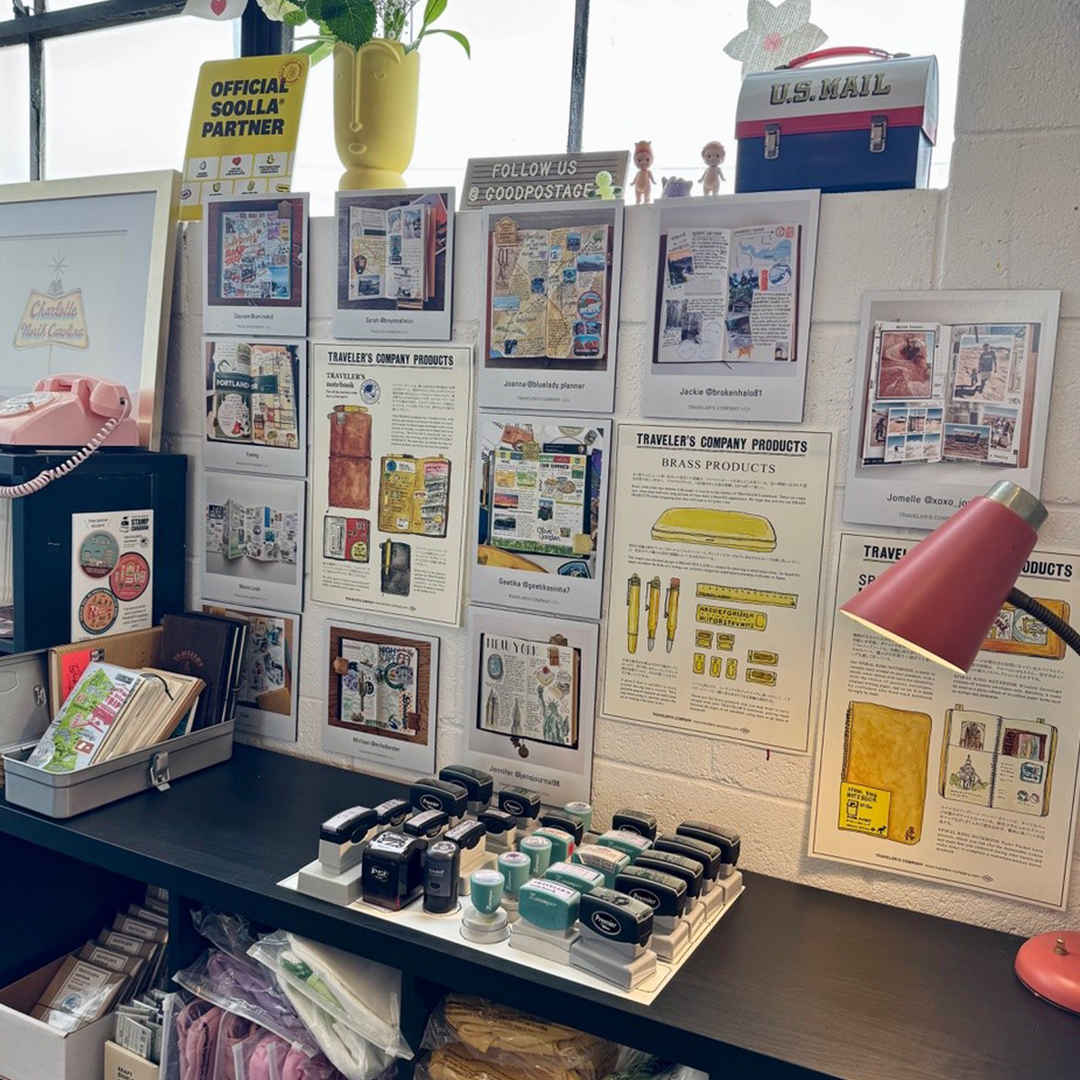 The Stamp Caravan experience alongside the Road Trip Gallery Display.