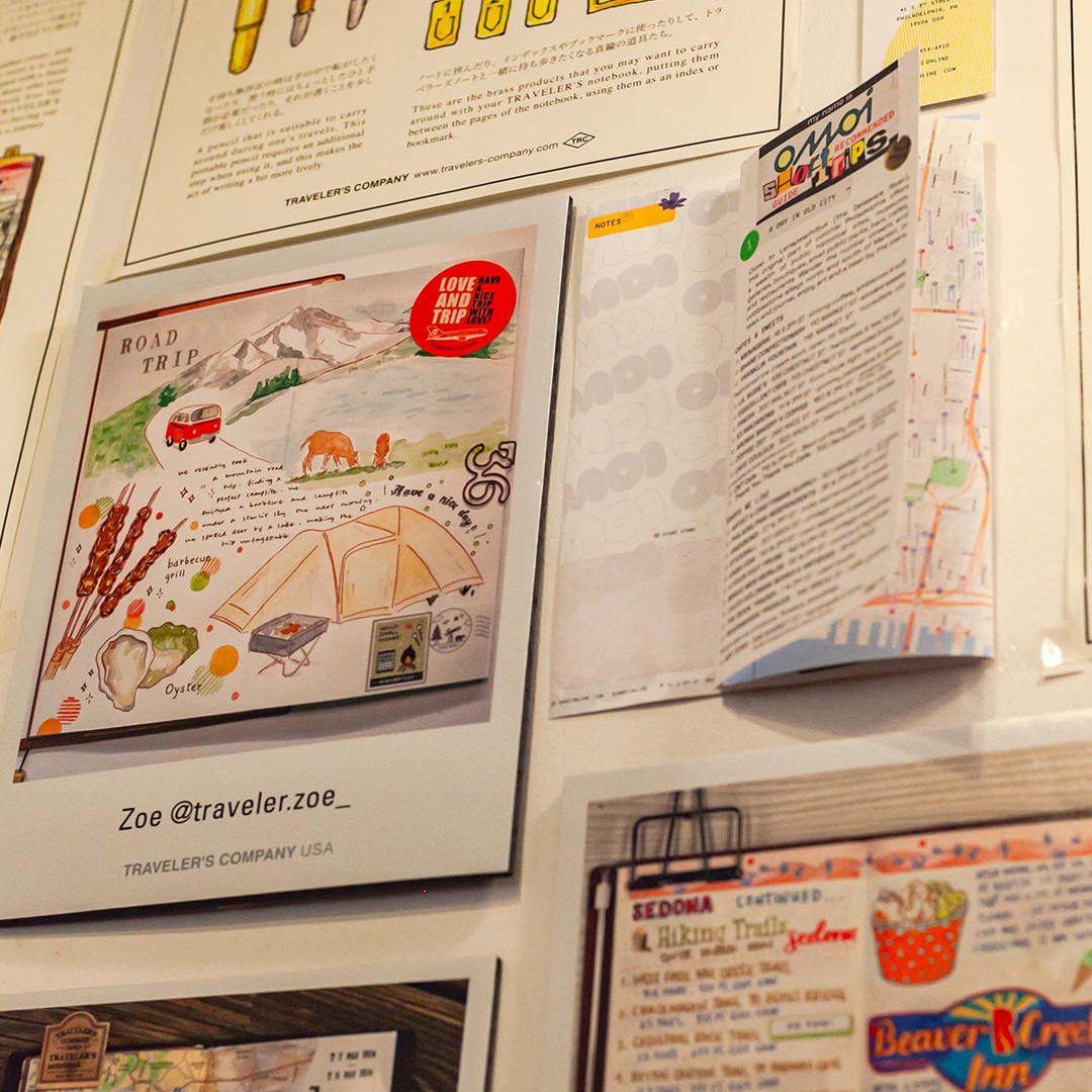 The wall also displays a shopping guide created by OMOI.