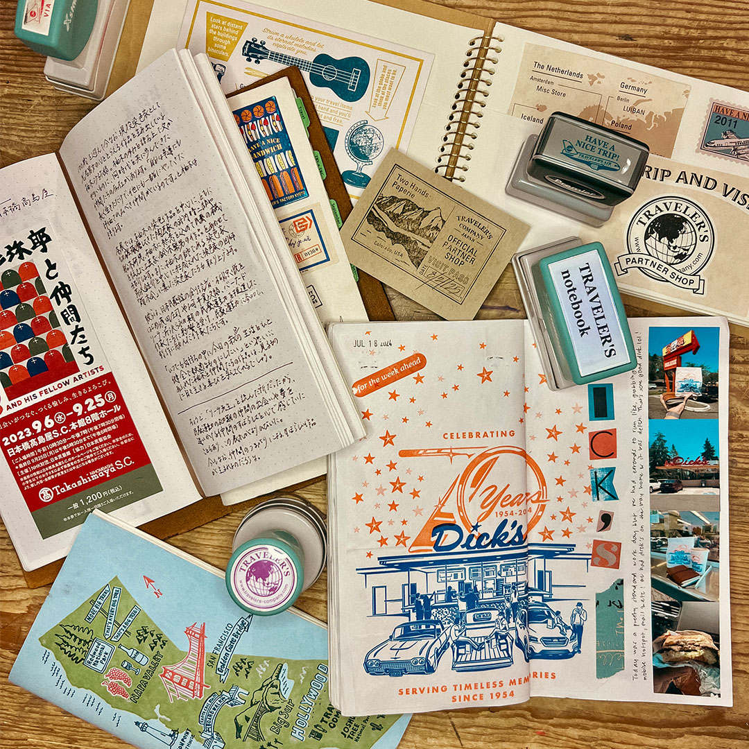 Samples of TRAVELER'S notebook refills by TRC team members.