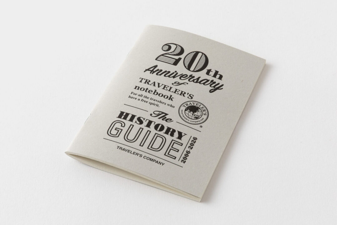 TRAVELER'S notebook 20th Anniversary Customization Set History Guide.