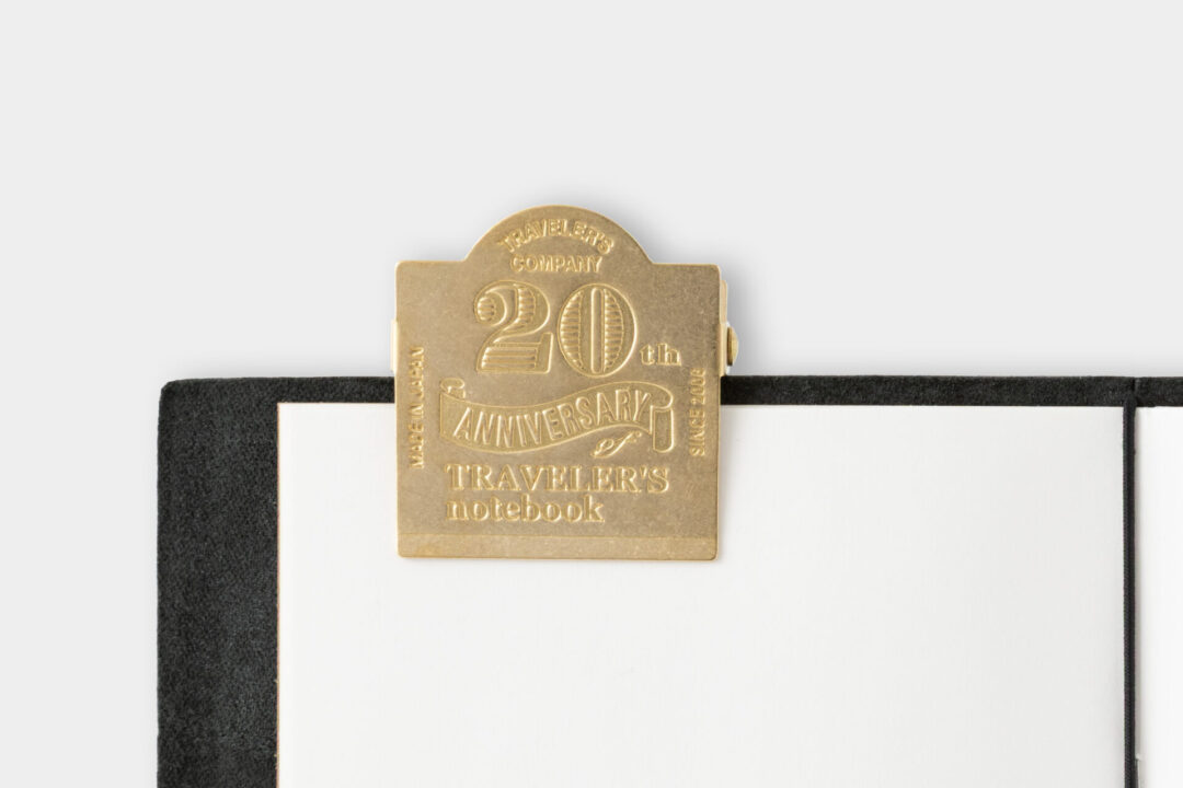 TRAVELER'S notebook 20th Anniversary Customization Set Brass Clip.