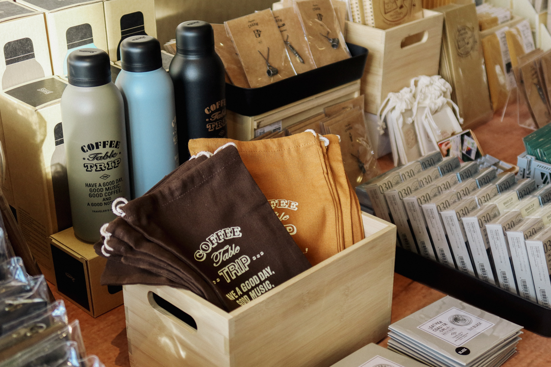 A close-up of some TRAVELER'S FACTORY items at the TRC USA table at the SF Stationery Fest.