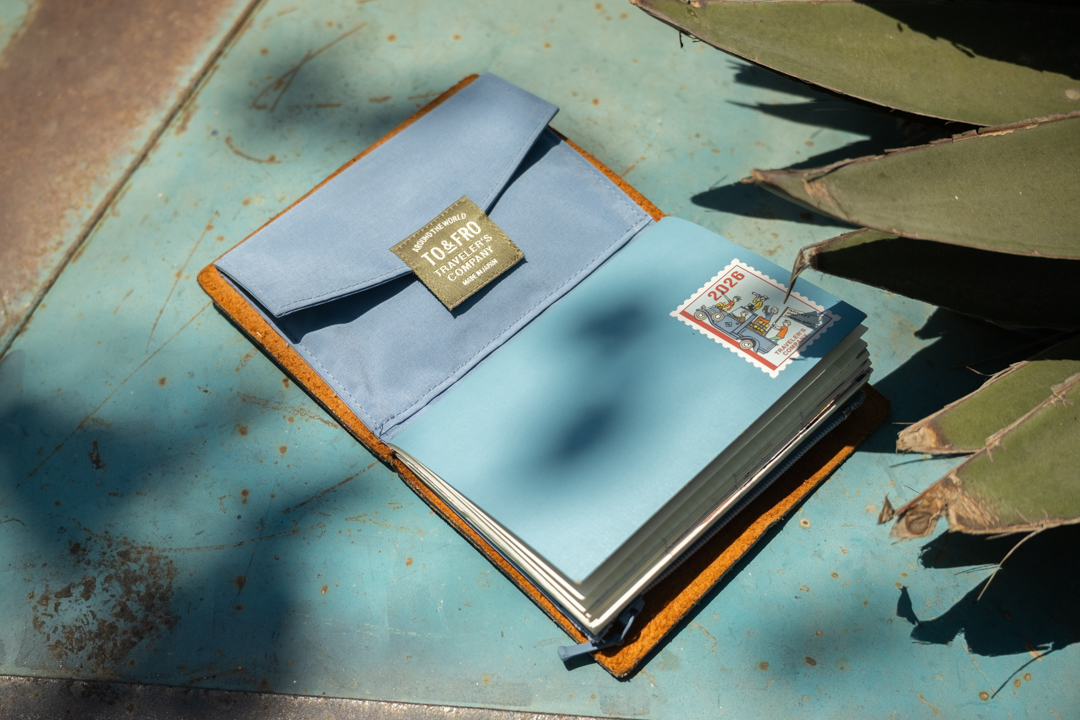 TF TO&FRO TRAVELER'S notebook Zipper Case Passport Size in a TRAVELER'S notebook Passport Size.