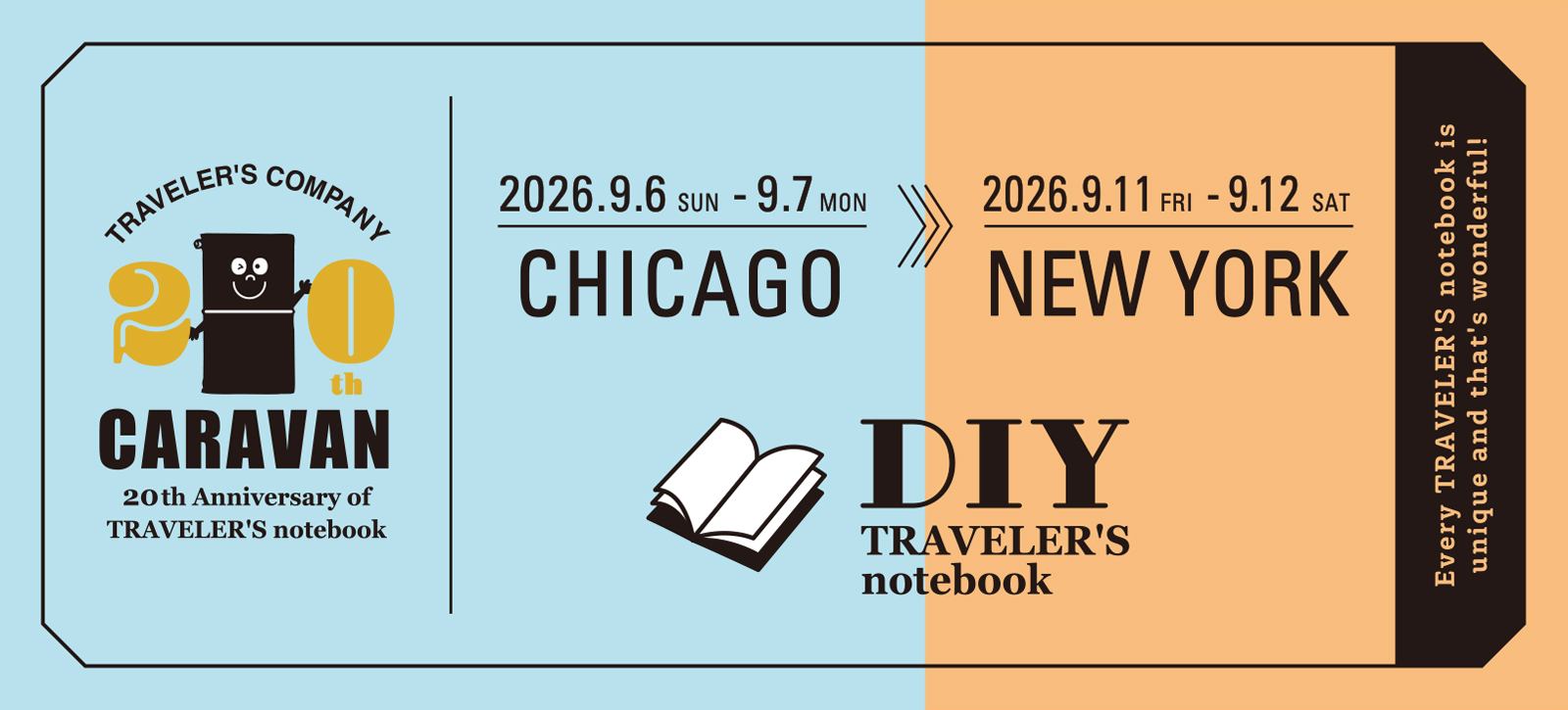 TRAVELER'S COMPANY 20th Anniversary Event details.