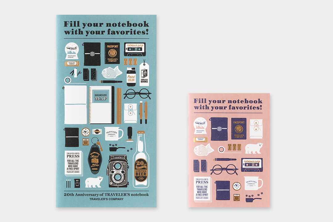 TRAVELER’S notebook Refill 20th Anniversary Items.