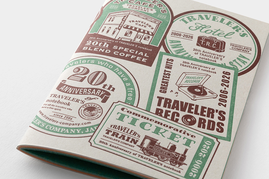TRAVELER’S notebook Passport Size Refill 20th Anniversary Sticker.