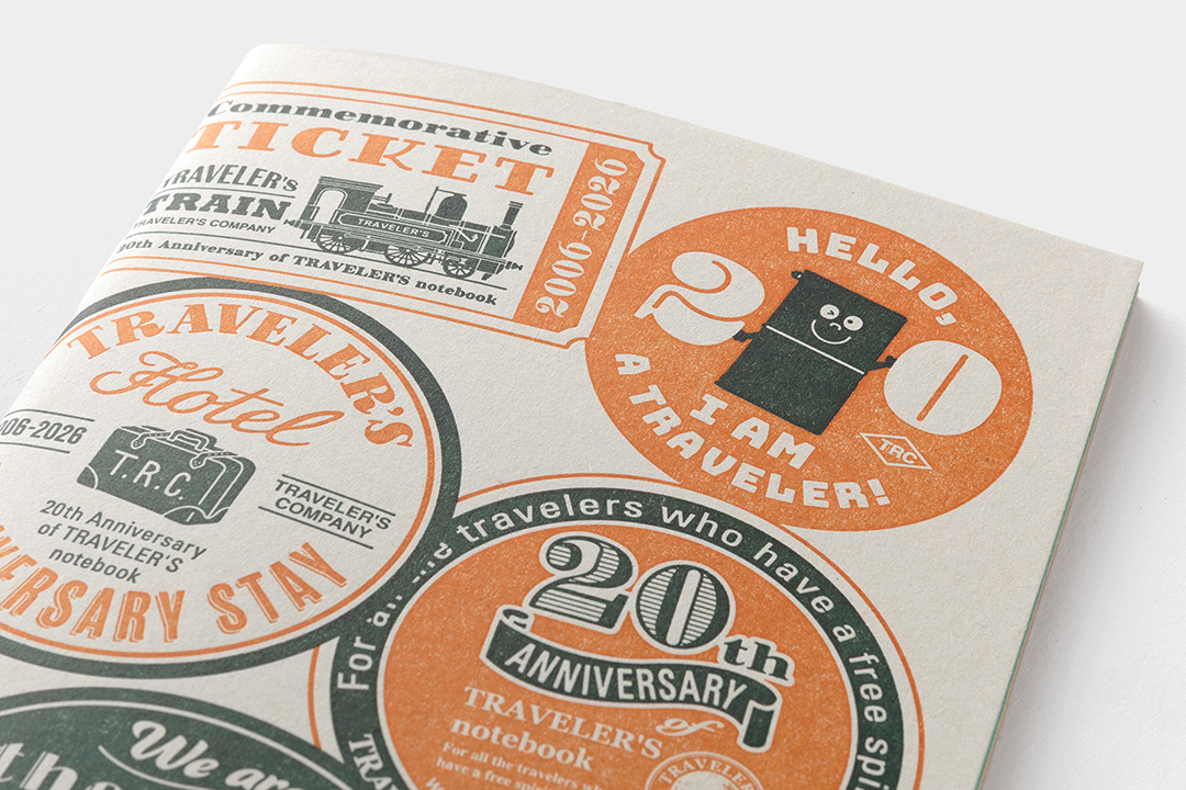 TRAVELER’S notebook Refill 20th Anniversary Sticker.