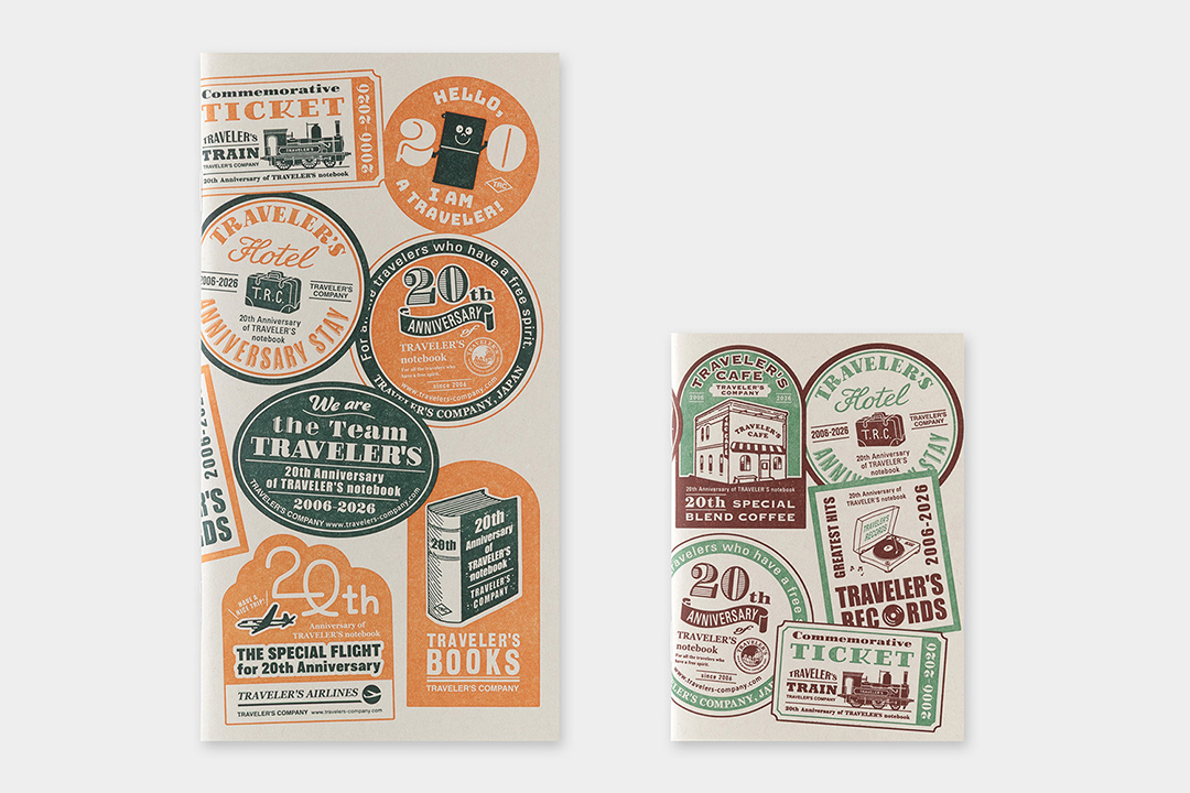 TRAVELER’S notebook Refill 20th Anniversary Sticker.