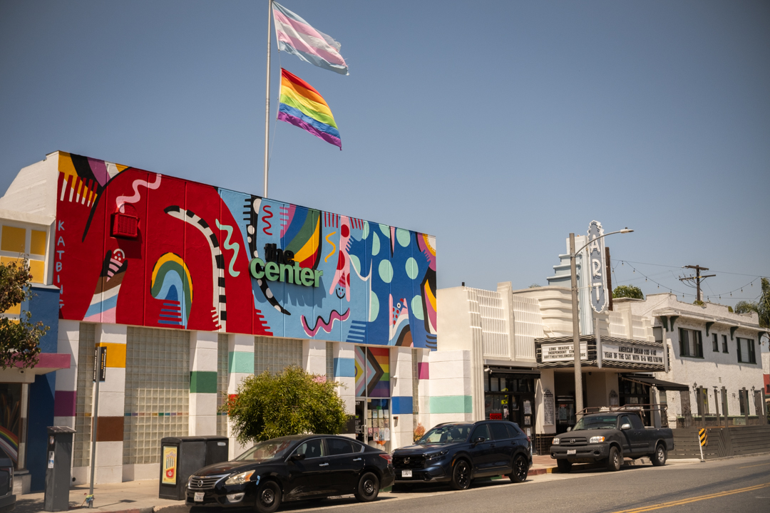 Retro Row street in Long Beach, California which is filled with colorful shops and vintage buildings.