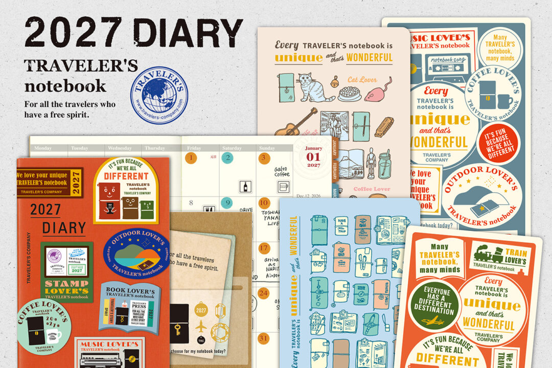 TRAVELER'S COMPANY 2027 DIARY - Every TRAVELER’S notebook is unique and that’s wonderful.