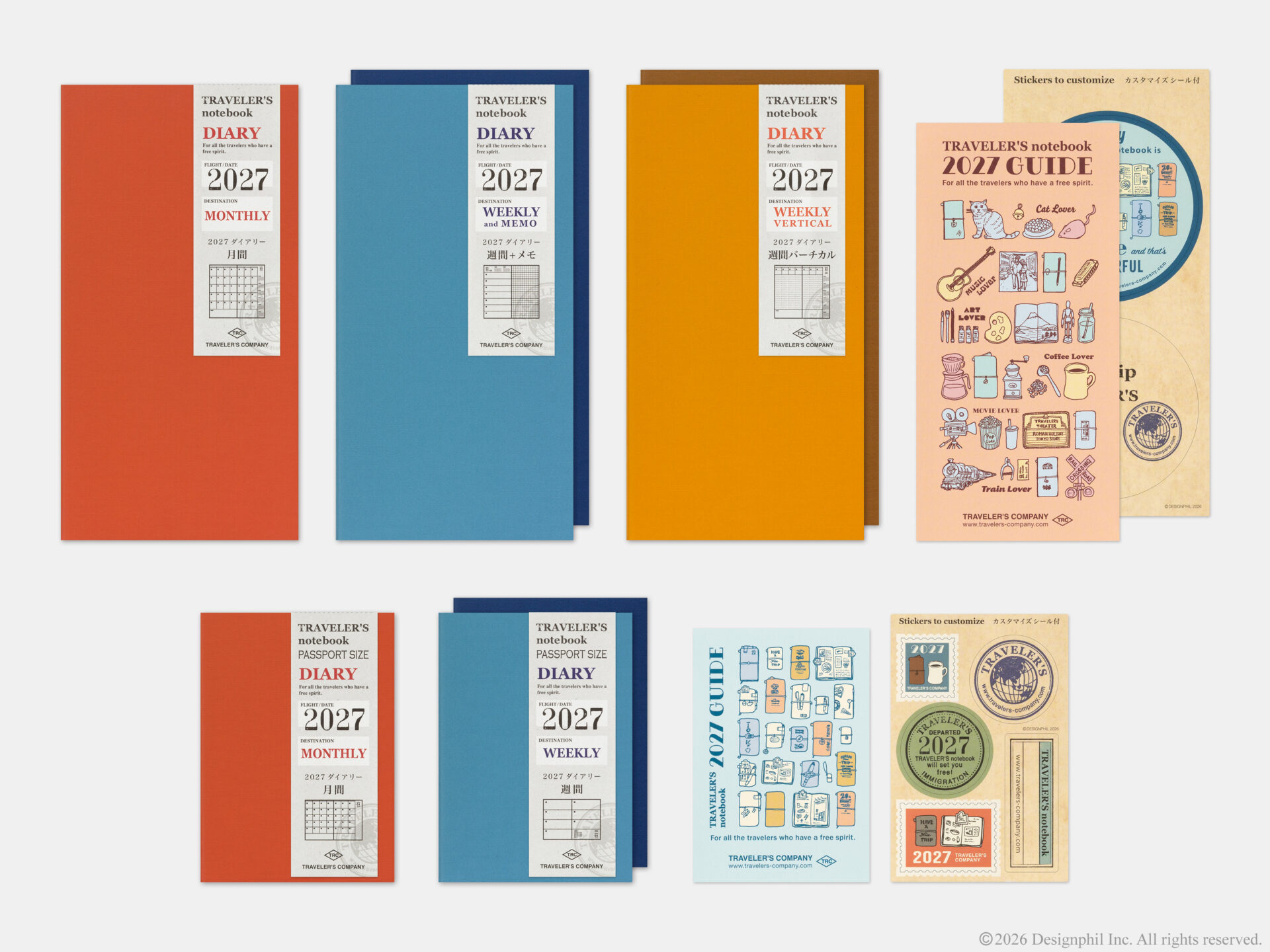 Guide for DIARY 2027 with the theme: “Every TRAVELER’S notebook is unique and that’s wonderful.”