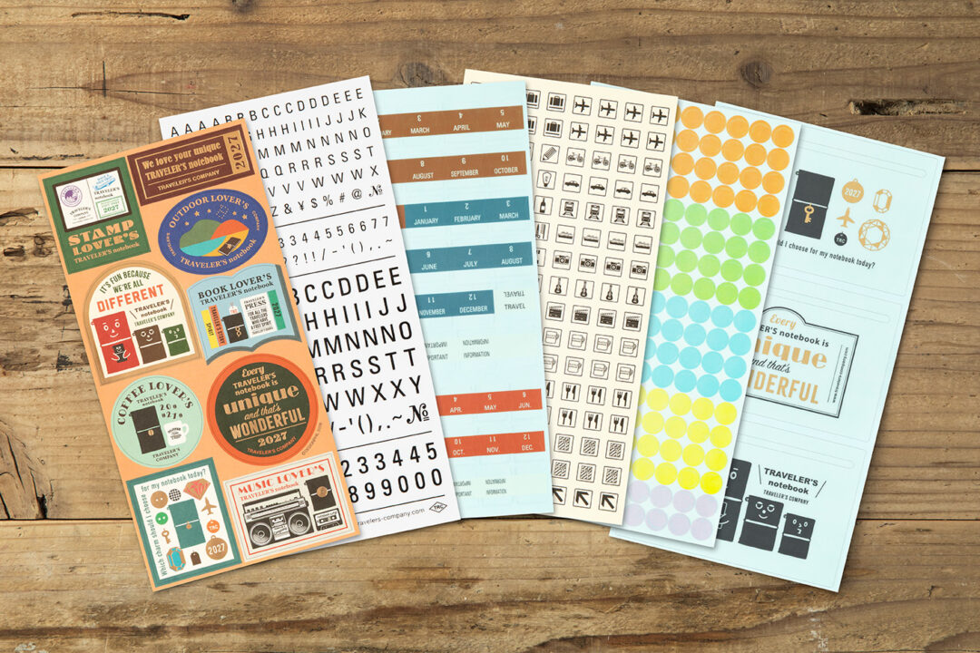 Customized Sticker Set featuring the theme: “Every TRAVELER’S notebook is unique and that’s wonderful.”