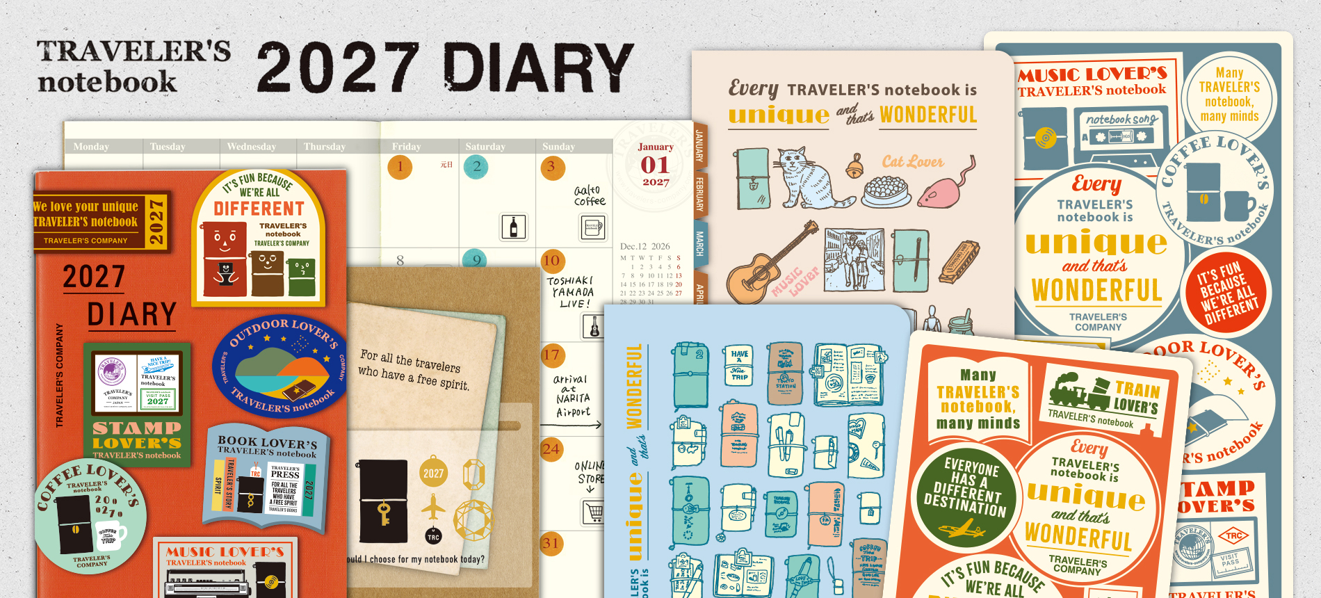 TRAVELER'S notebook 2027 DIARY.