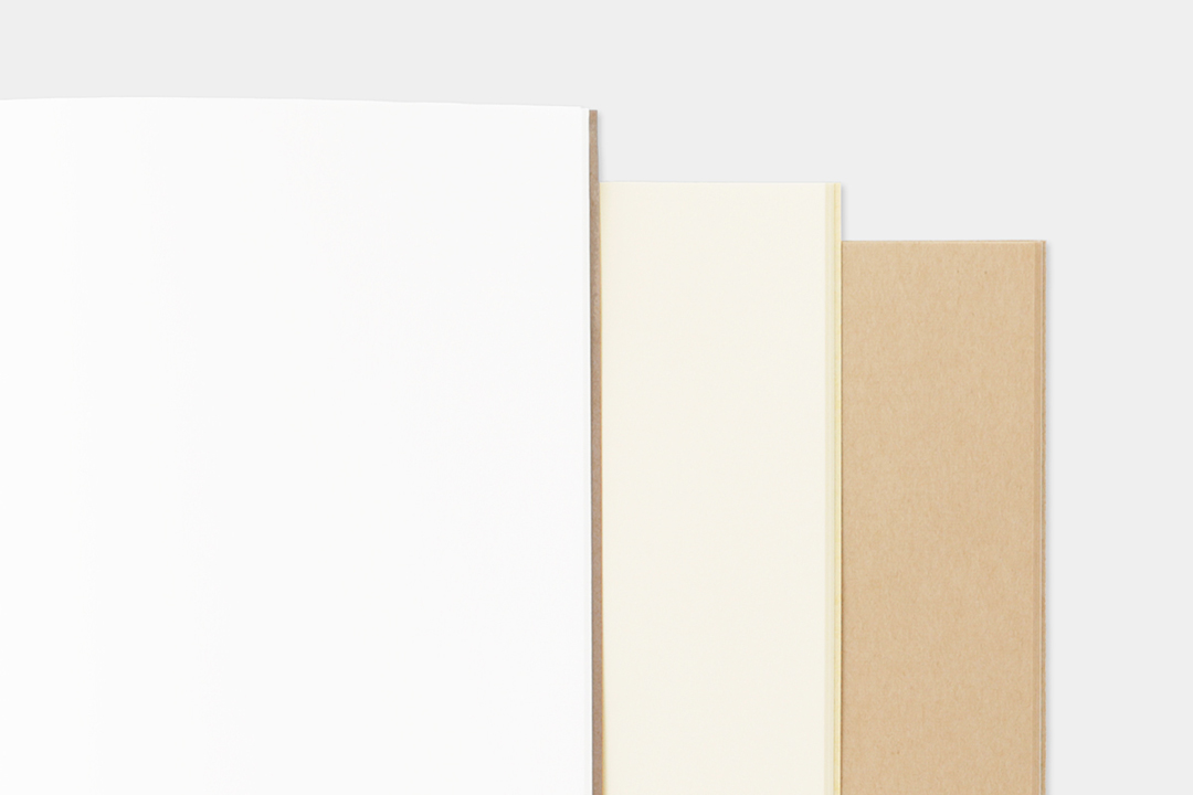 Three different types of paper options in the Short Trip refills.